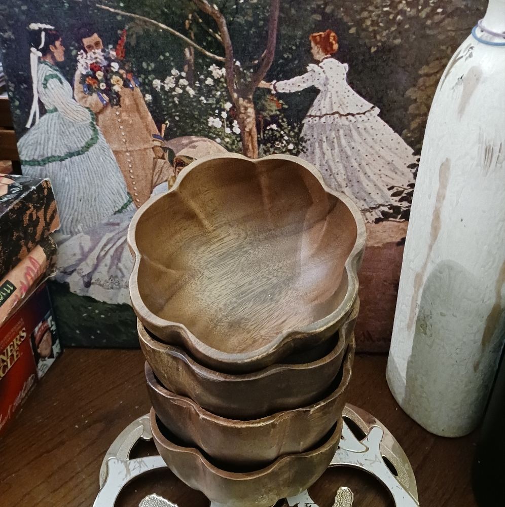 ๐ฅฃPacific Merchants Acacia Ware 6โร3" New! Vintage ๐ชต๐ฅฃ๐ฅ Snacks. - Picture 8 of 10